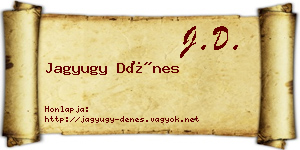 Jagyugy Dénes névjegykártya