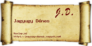 Jagyugy Dénes névjegykártya